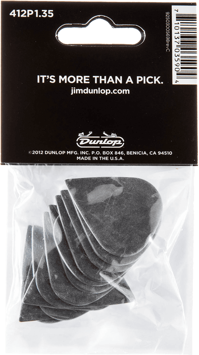 Jim Dunlop Tortex Sharp Pack De 12 - 1,35mm - MÉdiator & Onglet - Variation 1