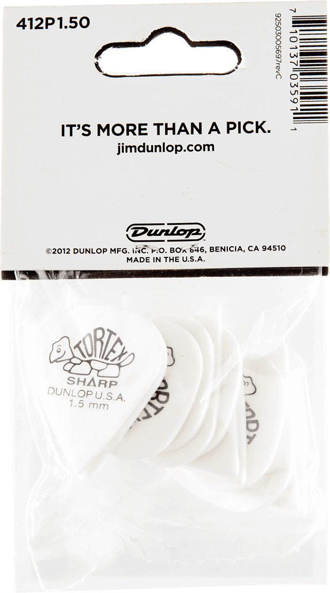Jim Dunlop Tortex Sharp - Pack De 12 - MÉdiator & Onglet - Variation 1