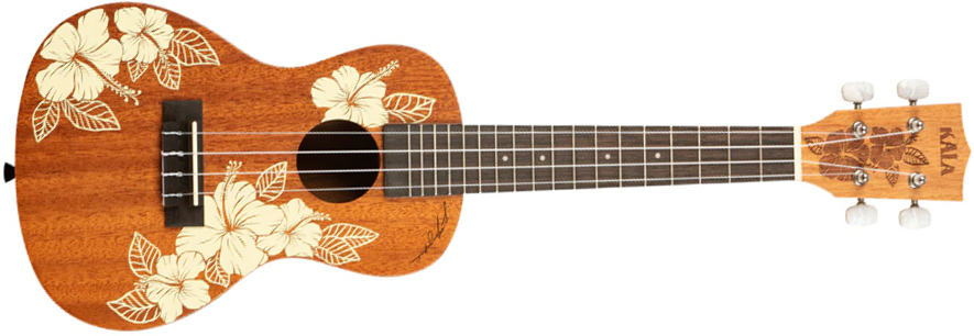 Kala Hibiscus Mahogany Concert Ukulele Tout Acajou Rw +housse - Natural Satin - UkulÉlÉ - Main picture