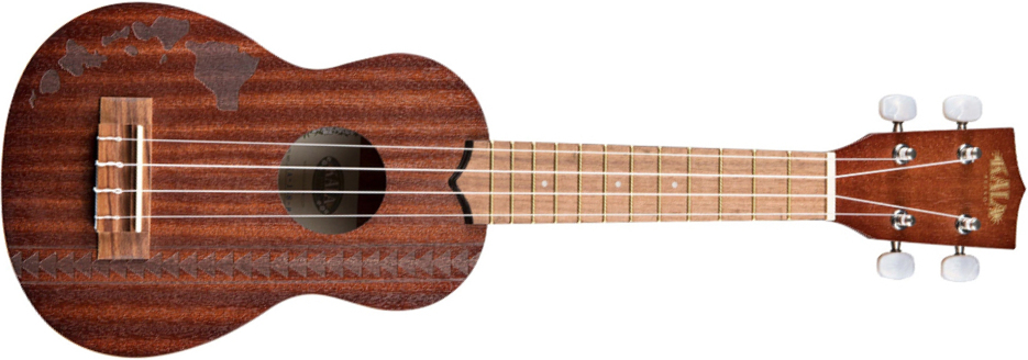 Kala Ka-15s-h2 Satin Mahogany Soprano Tout Acajou Wal +housse - Hawaiian Islands & Tattoo - UkulÉlÉ - Main picture