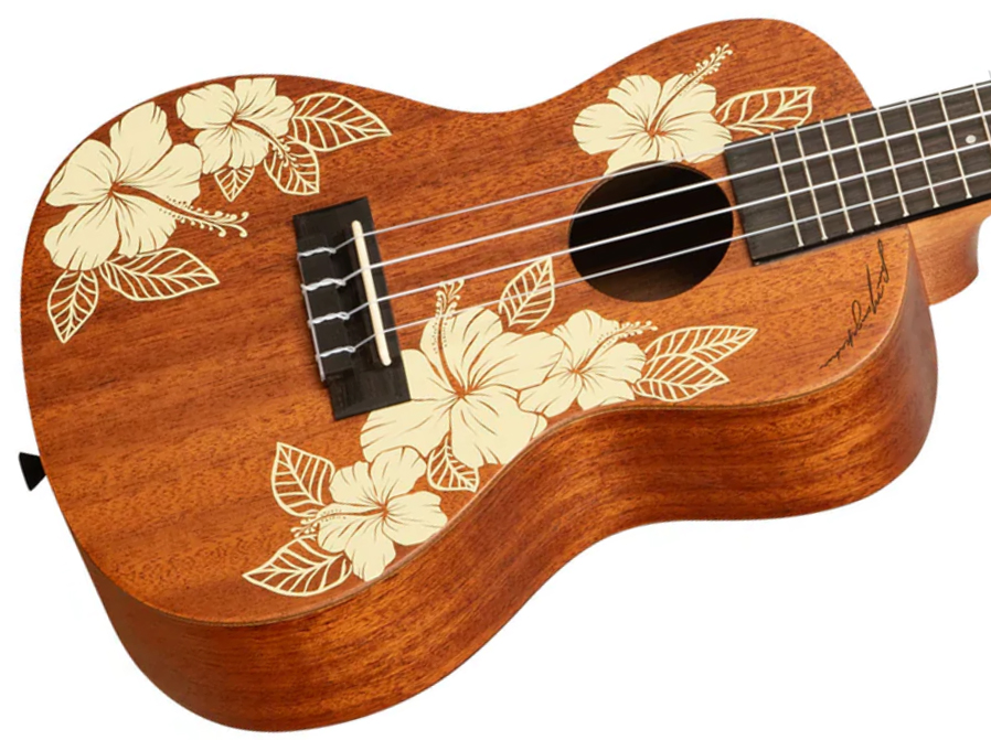Kala Hibiscus Mahogany Concert Ukulele Tout Acajou Rw +housse - Natural Satin - UkulÉlÉ - Variation 2