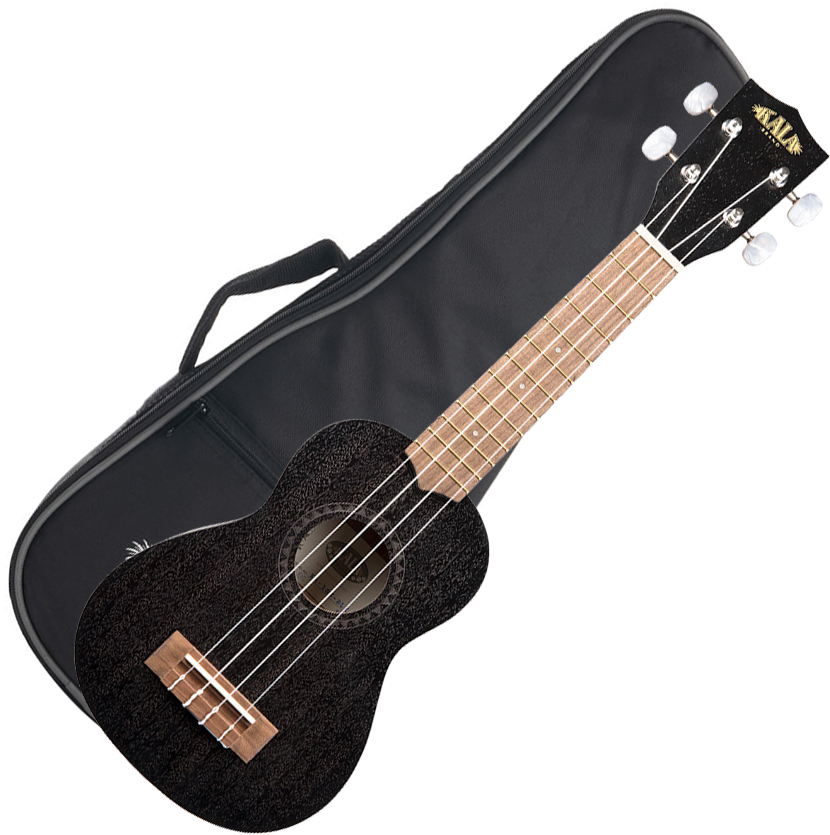 Kala Ka-15s-blk Satin Mahogany Soprano Tout Acajou Wal +housse - Black - UkulÉlÉ - Variation 1