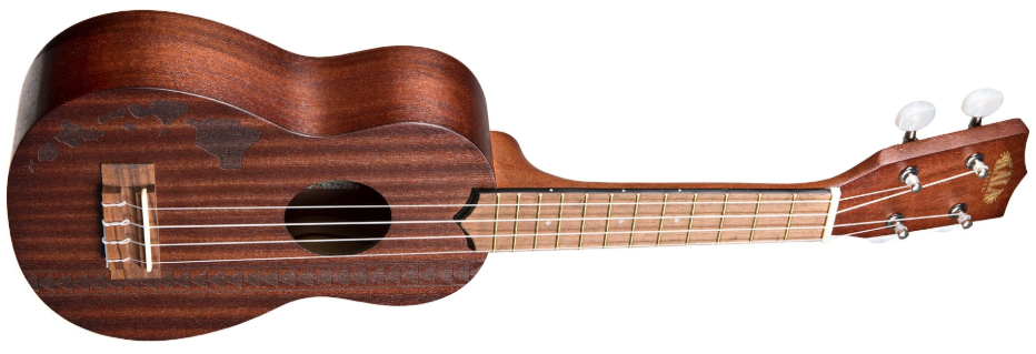 Kala Ka-15s-h2 Satin Mahogany Soprano Tout Acajou Wal +housse - Hawaiian Islands & Tattoo - UkulÉlÉ - Variation 2