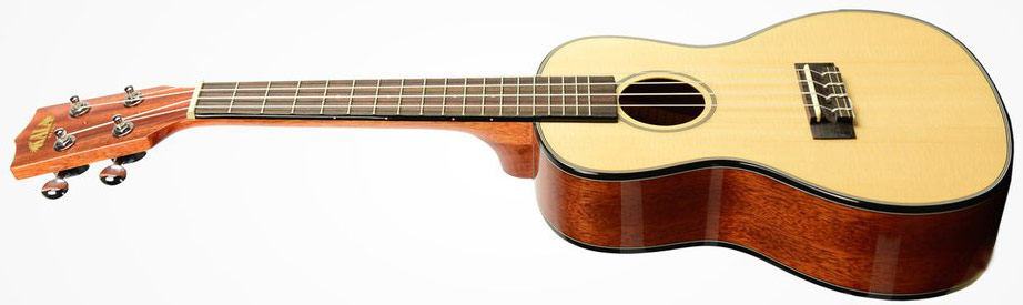 Kala Ka-scg Solid Spruce Mahogany Concert Epicea Acajou Lau +housse - Natural Satin - UkulÉlÉ - Variation 1