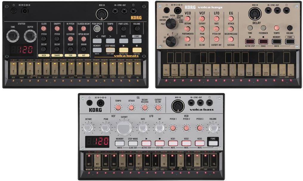 Pack home studio Korg Volca Trilogy