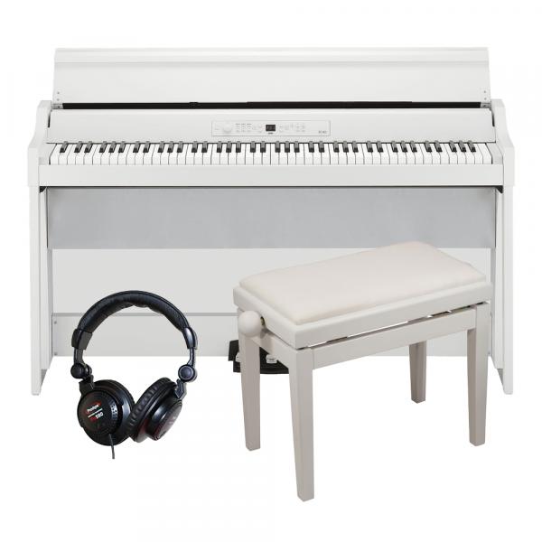 Piano numérique meuble Korg G1B AIR WH +  X-TONE XB6162 Blanche + CASQUE PRO580