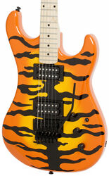 Guitare électrique forme str Kramer Pacer Vintage - Orange burst tiger