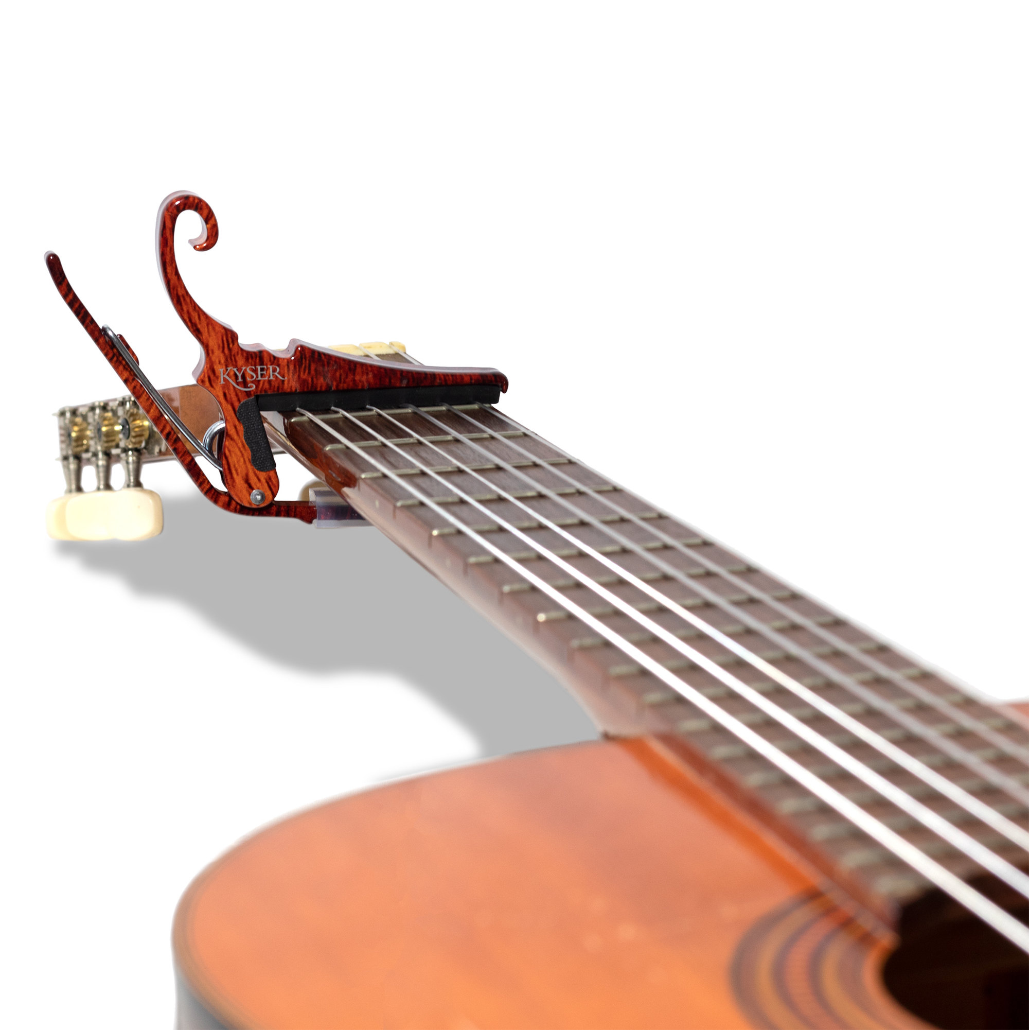 Kyser Capodastre Guitare Classique Quick-change Kgc - Couleur Palissandre - Capodastre & Fatfinger - Variation 1