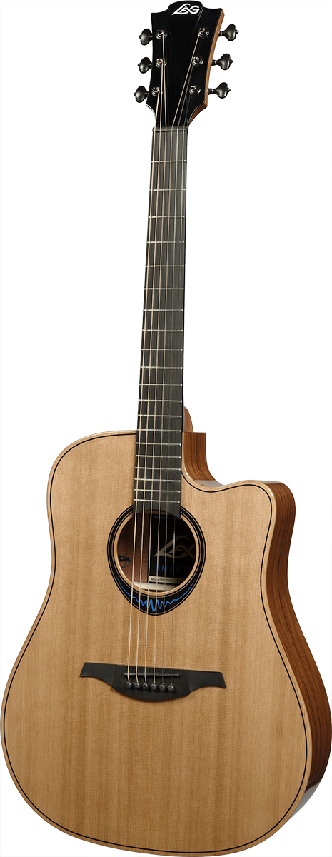 Lag Bluewave 2 Dreadnought Cutaway Smart Guitar - Naturel - Guitare Electro Acoustique - Variation 1