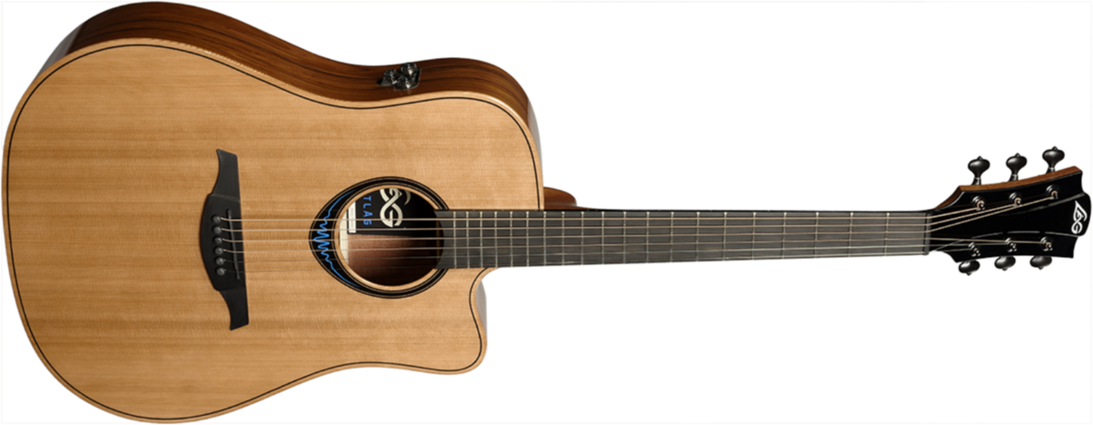 Lag Bluewave 2 Dreadnought Cutaway Smart Guitar - Naturel - Guitare Electro Acoustique - Main picture