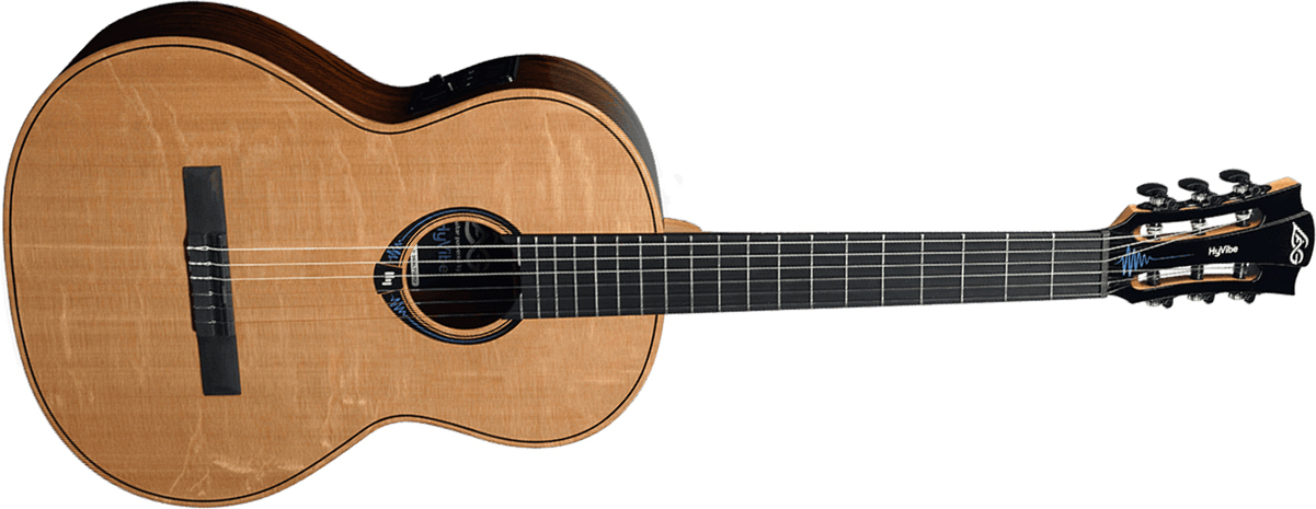 Lag Chv30e Classic 30 Hyvibe Epicea Bocote Bla - Naturel - Guitare Classique Format 4/4 - Main picture