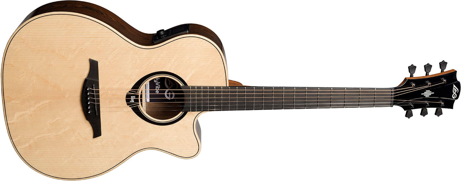 Lag Hv30ace Hyvibe H2 Auditorium Cw Epicea Bokote Bkbr - Natural - Guitare Folk - Main picture