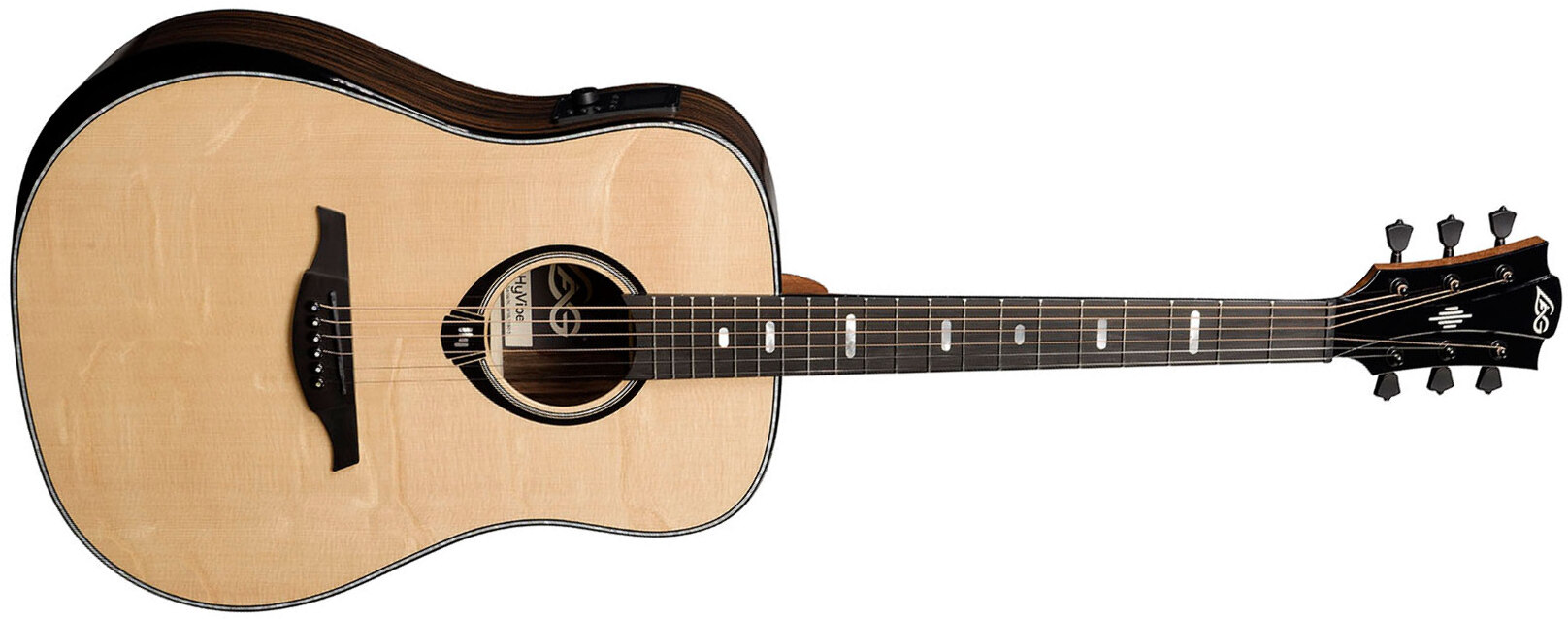 Lag Hv50de Hyvibe H2 Dreadnought Epicea Bokote Bkbr - Natural - Guitare Folk - Main picture