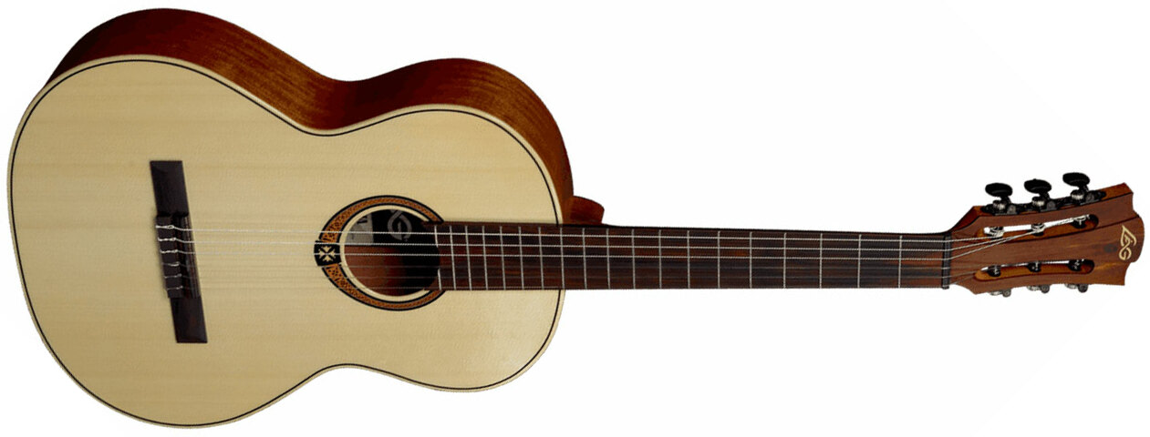 Lag Occitania Oc88 4/4 Epicea Khaya Rw - Naturel Brillant - Guitare Classique Format 4/4 - Main picture