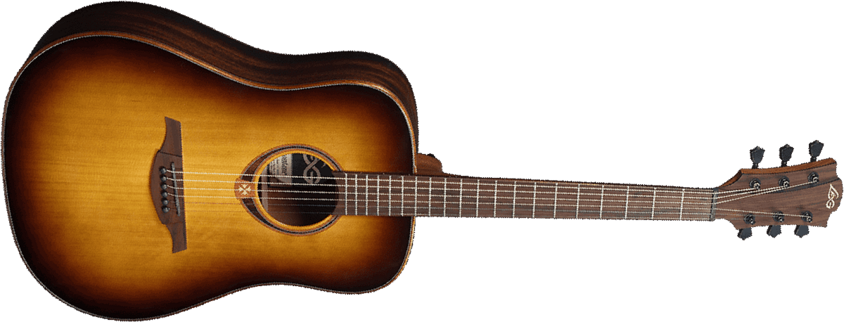 Lag T118d Tramontane Dreadnought Cedre Khaya - Brown Shadow - Guitare Acoustique - Main picture