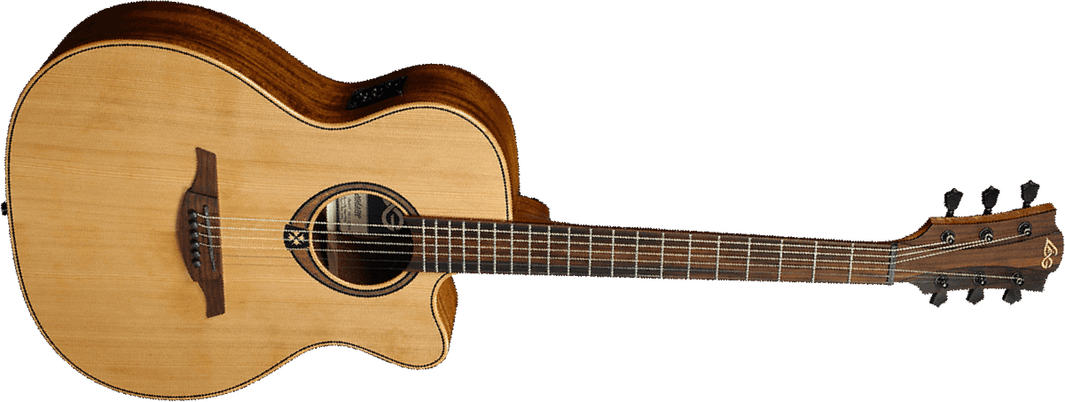 Lag T170ace Tramontane Auditorium Cw Cedre Khaya Bro - Naturel - Guitare Electro Acoustique - Main picture