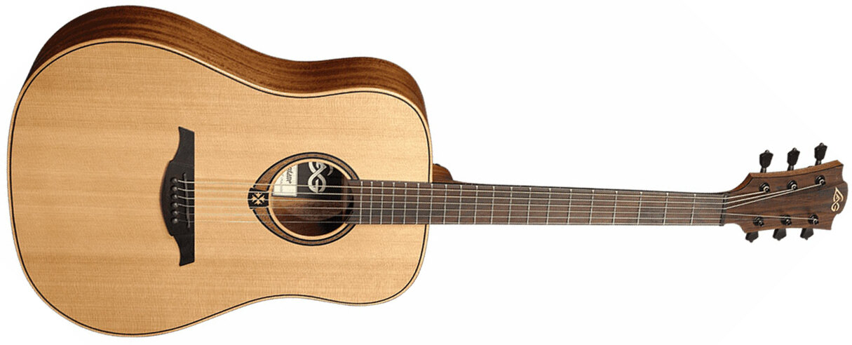 Lag T170d Tramontane Dreadnought Cedre Khaya Bro - Natural - Guitare Acoustique - Main picture