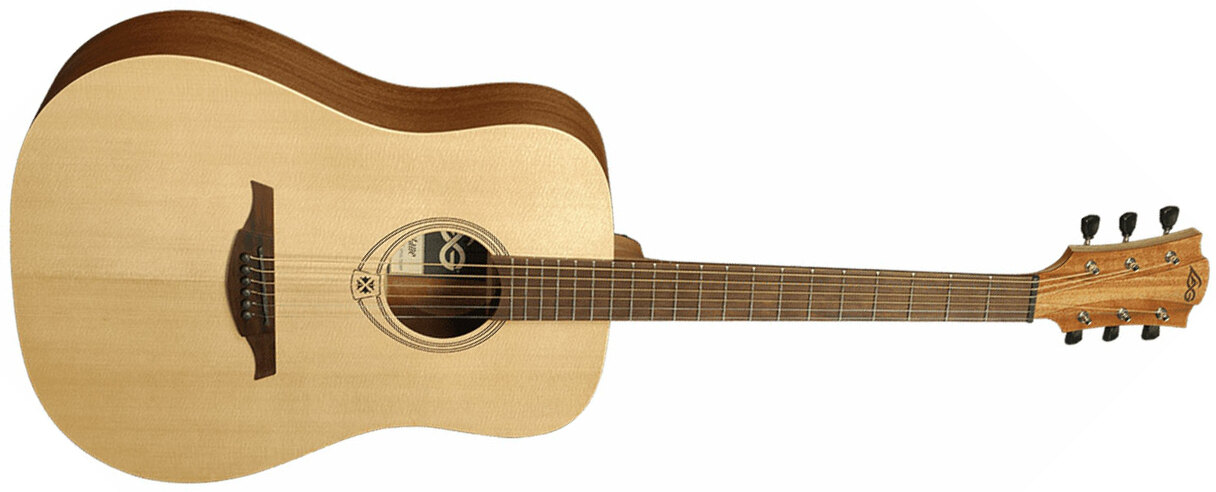 Lag T7d Tramontane Dreadnought Epicea Sapele Bro - Natural - Guitare Acoustique - Main picture