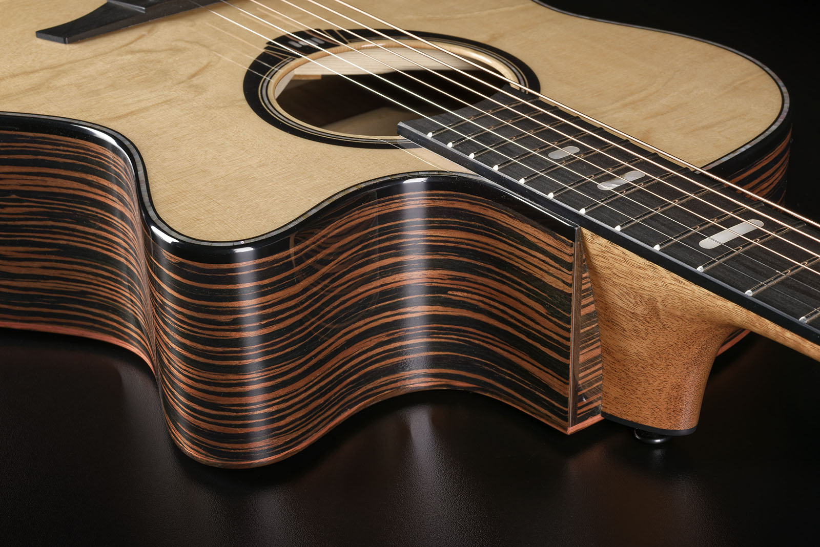 Lag Hv50ace Hyvibe H2 Auditoruium Cw Epicea Bokote Bkbr - Natural - Guitare Folk - Variation 4