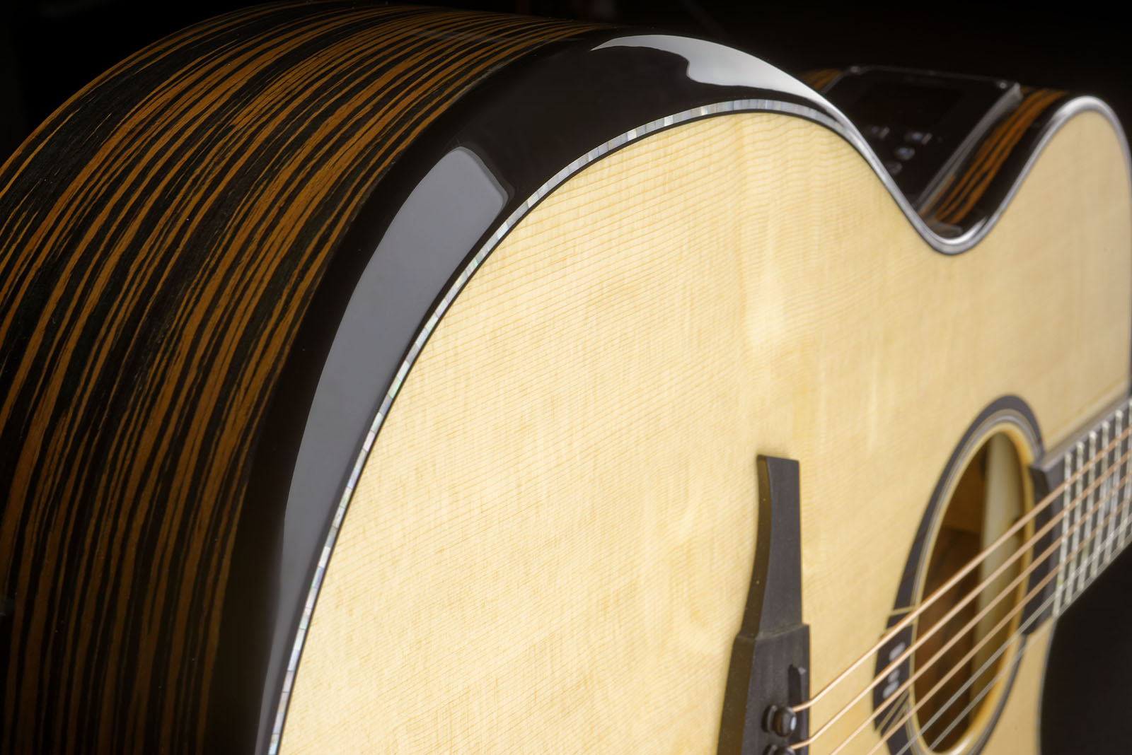 Lag Hv50ace Hyvibe H2 Auditoruium Cw Epicea Bokote Bkbr - Natural - Guitare Folk - Variation 5