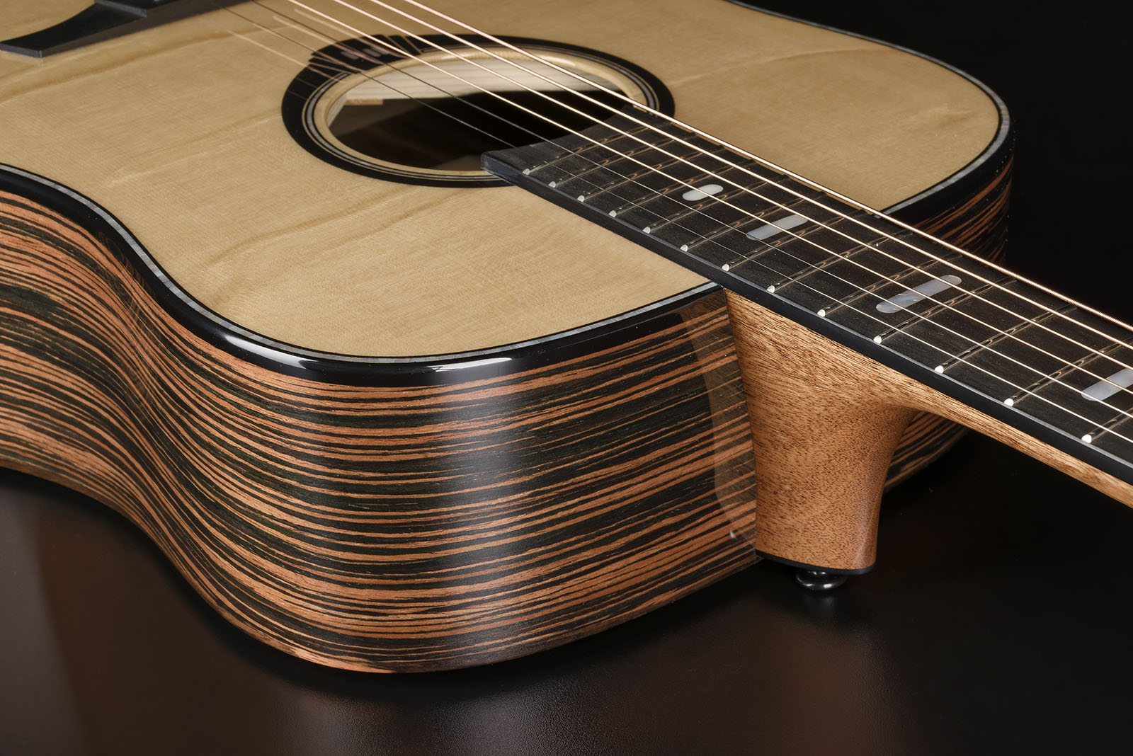 Lag Hv50de Hyvibe H2 Dreadnought Epicea Bokote Bkbr - Natural - Guitare Folk - Variation 4