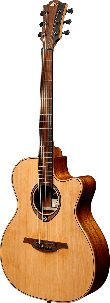Lag T170ace Tramontane Auditorium Cw Cedre Khaya Bro - Naturel - Guitare Electro Acoustique - Variation 1