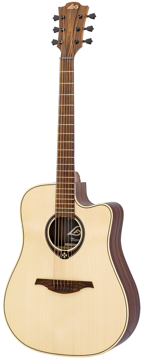 Lag T218 Dce Dreadnought Epicea Palissandre Br - Natural - Guitare Folk - Variation 1