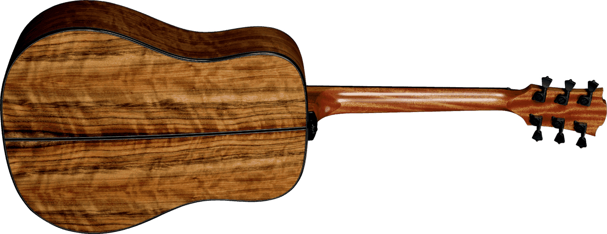 Lag T318d Tramontane Dreadnought Epicea Ovangkol Bro - Natural - Guitare Acoustique - Variation 1