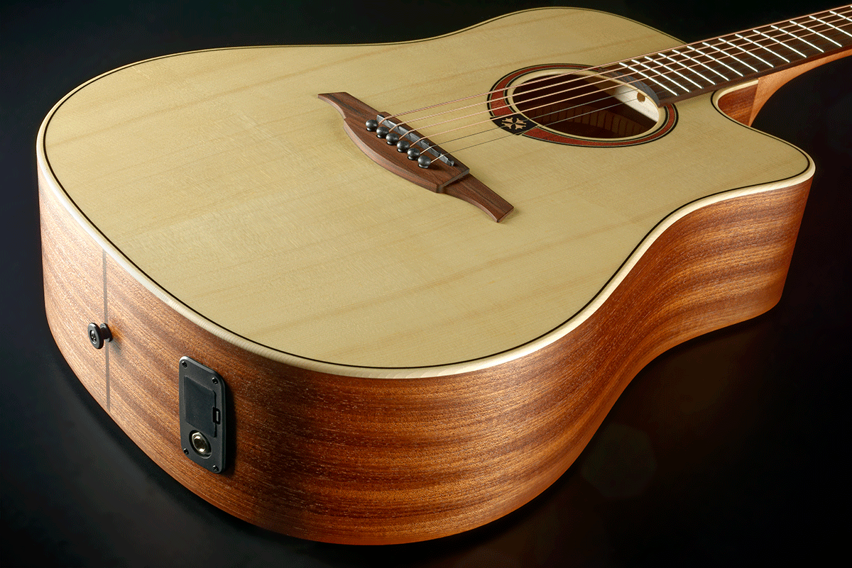 Lag T70dce Ii Tramontane Auditorium Cw Epicea Sapele Bro - Naturel Satin - Guitare Electro Acoustique - Variation 2