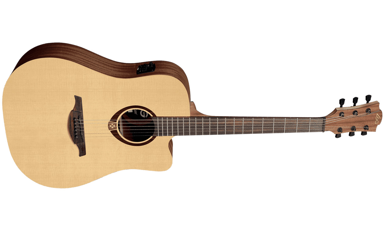 Lag T70dce Tramontane Dreadnought Cw Epicea Sapele Bro - Naturel Satin - Guitare Electro Acoustique - Variation 2