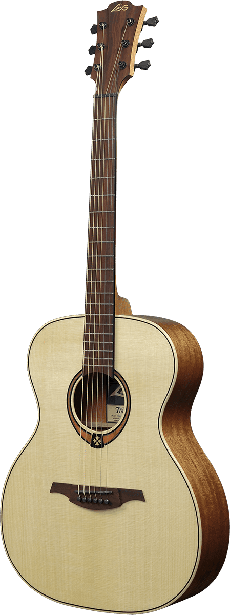 Lag T88a Tramontane Auditorium Epicea Khaya Bro - Natural Satin - Guitare Acoustique - Variation 1