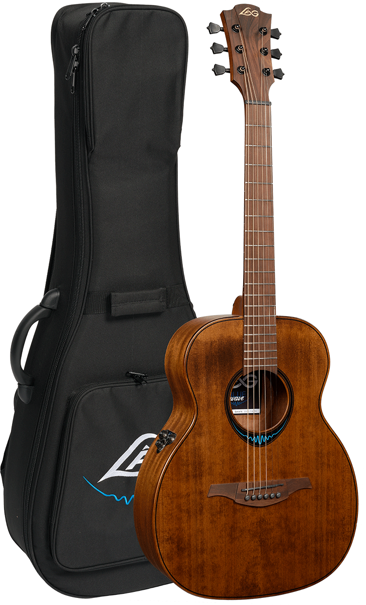 Lag Tbw1te Bluewave 1 Travel Cedre Khaya Brbr - Brown - Guitare Acoustique Voyage - Variation 8