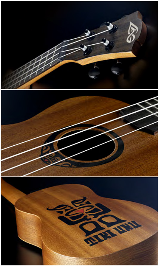 Lag Tku10c Tiki Uku Concert Tout Sapele +housse - Natural Open Pore - UkulÉlÉ - Variation 2