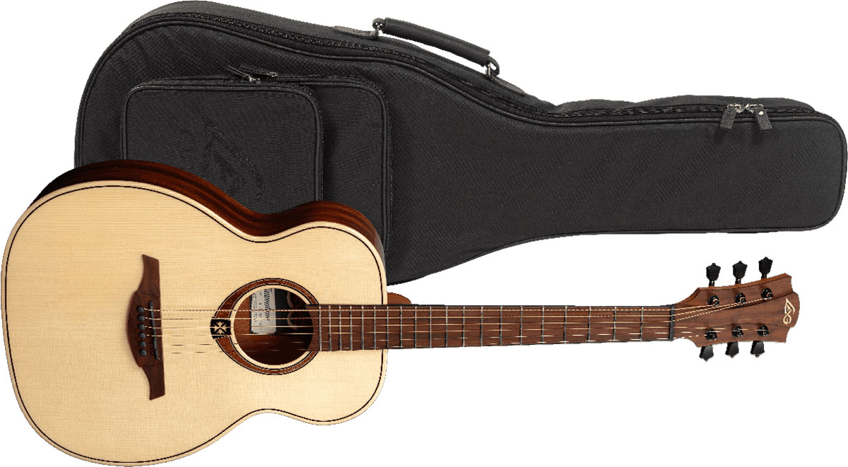 Lag Travel Spe Tramontane Epicea Sapele Bro +housse - Naturel - Guitare Electro Acoustique - Variation 3