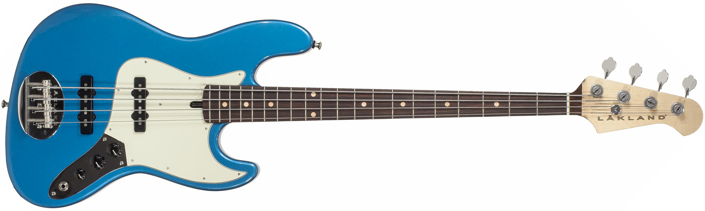 Lakland Adam Clayton 44-60 Usa Signature Jazz Bass Rw - Lake Placid Blue - Basse Électrique Solid Body - Main picture