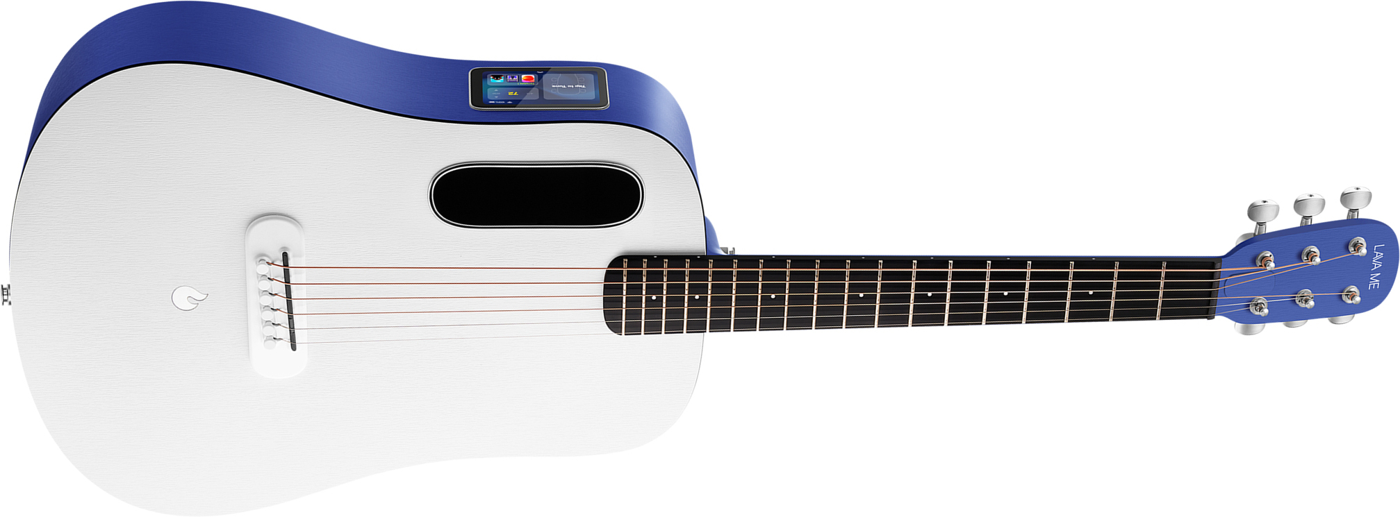 Lava Music Lava Me Play 36 +lite Bag - Deep Blue / Frost White - Guitare Acoustique Voyage - Main picture