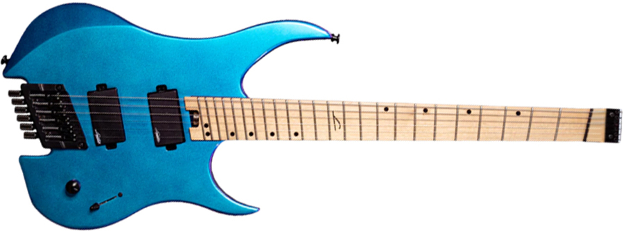 Legator Ghost G6fs Multiscale 2h Ht Mn - Blue Color Shift - Guitare Électrique Multi-scale - Main picture