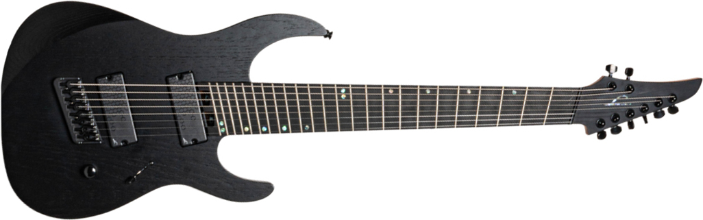 Legator Ninja N8fp 8c Multiscale 2h Ht Eb - Stealth Black - Guitare Électrique Multi-scale - Main picture