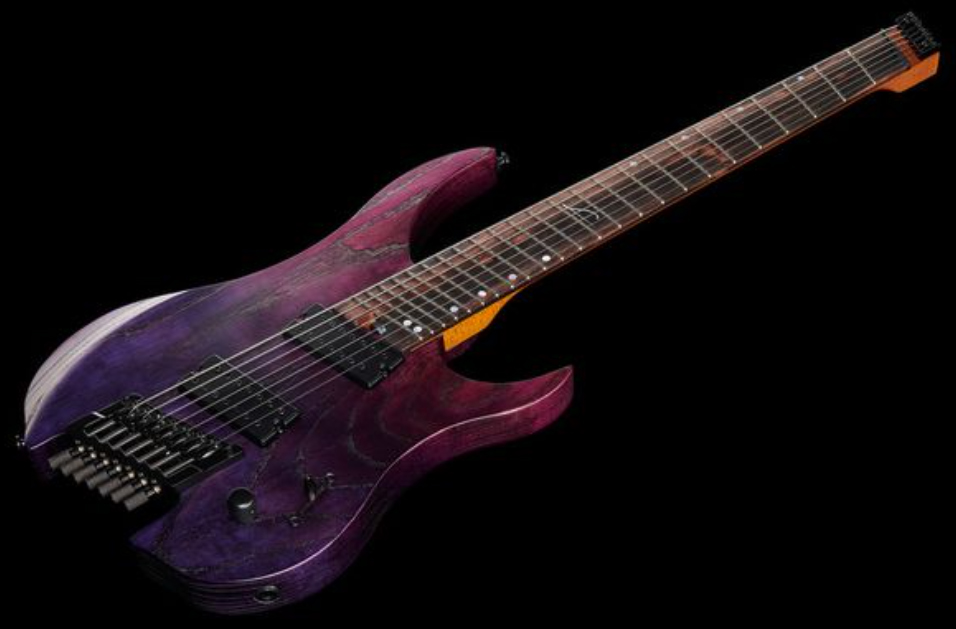 Legator Ghost G7fp Performance 7c Multiscale 2h Ht Eb - Iris Fade - Guitare Électrique Multi-scale - Variation 2