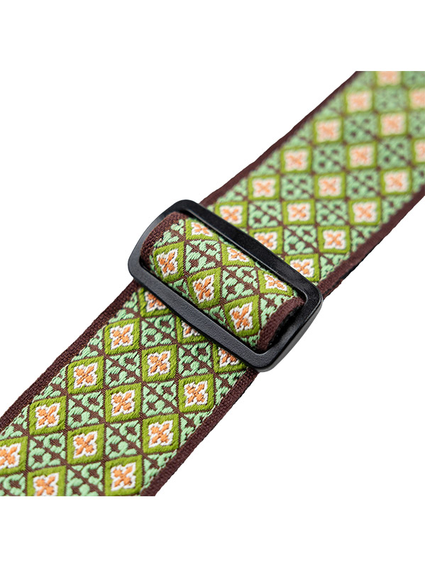 Levy's 5 Cm, Tissu Avec Motifs Hootenany, Dos Polypropylene - Design 025 - Sangle Ukulele & Mandoline - Variation 2