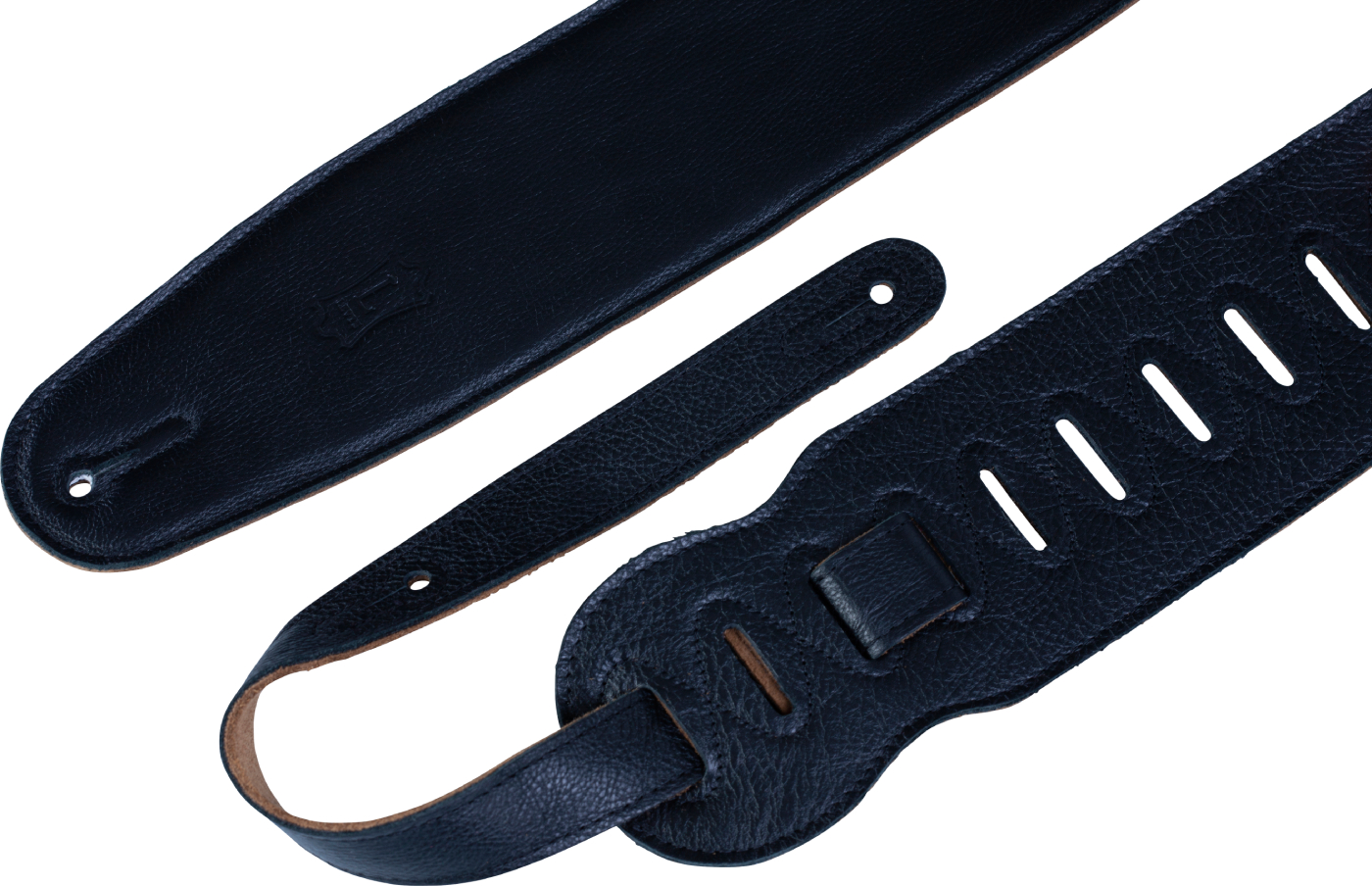 Levy's Cuir Remboure Dos Daim Pour Basse 9 Cm - Black - Sangle Courroie - Variation 2