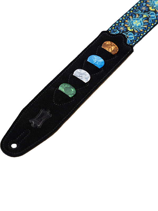 Levy's Courroie Tissu Avec Motifs Hootenany, 4 Portes Mediators, 5 Cm - Design 04 - Sangle Ukulele & Mandoline - Variation 1