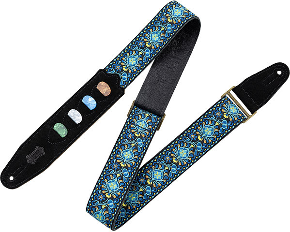 Levy's Courroie Tissu Avec Motifs Hootenany, 4 Portes Mediators, 5 Cm - Design 04 - Sangle Ukulele & Mandoline - Main picture