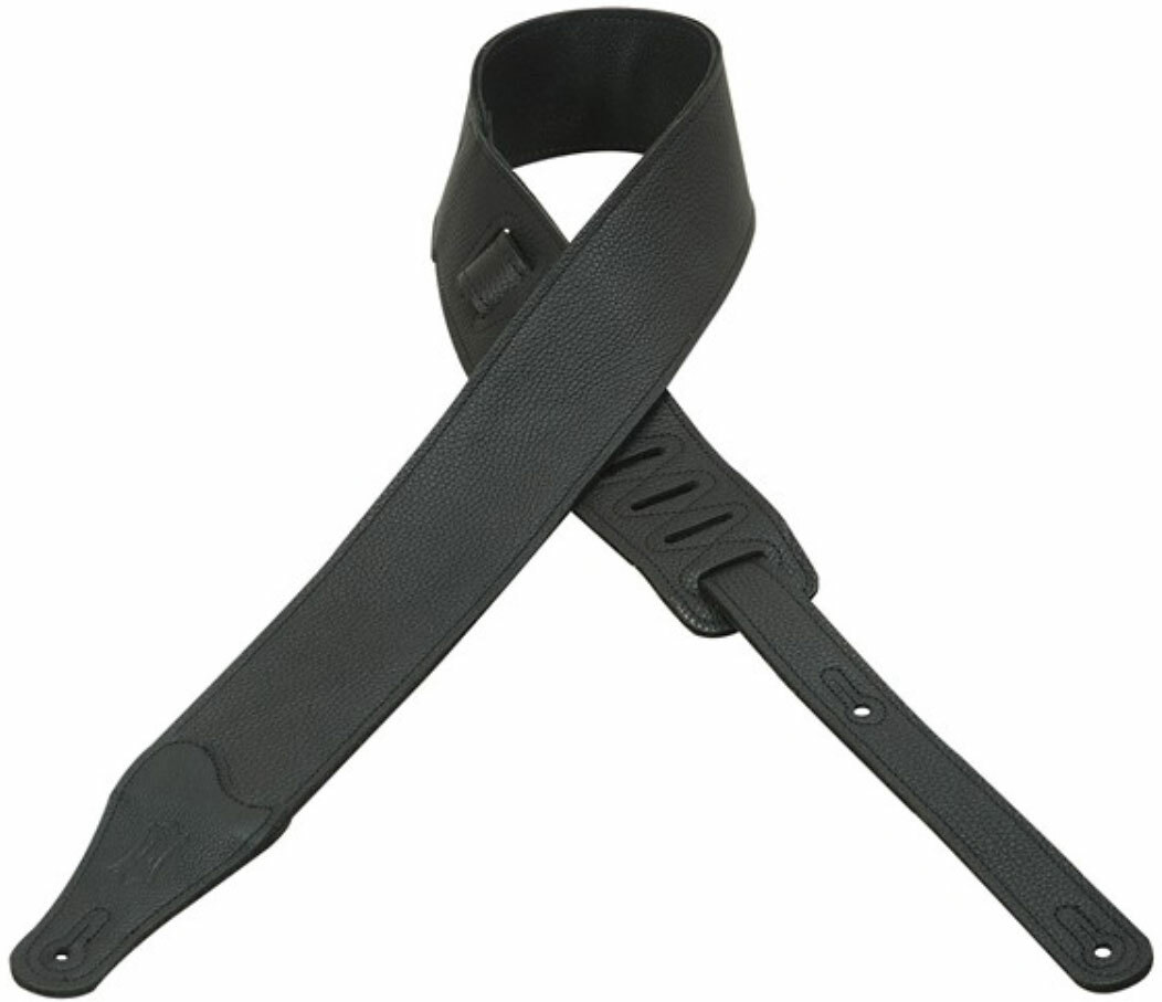 Levy's M26bl-blk Garment Leather Guitar Strap 2.5inc Cuir - Sangle Courroie - Main picture