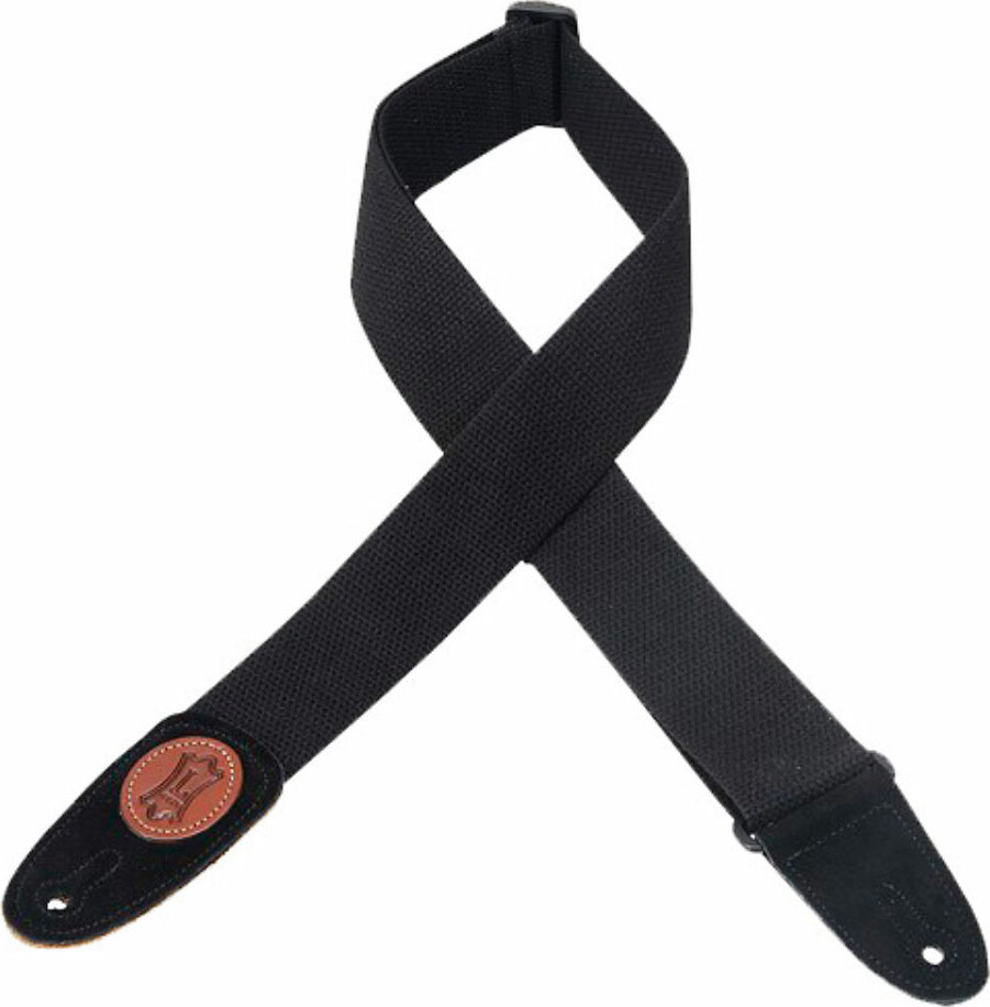 Levy's Mssc8-blk Cotton Guitar Strap 2inc - Sangle Courroie - Main picture