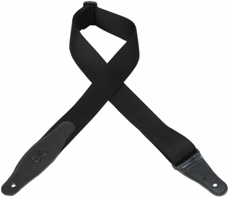 Levy's Mssr80-blk Rayon Guitar Strap 2inc Noir - Sangle Courroie - Main picture