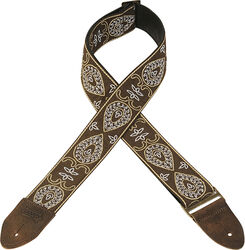 5cm, tissu avec motifs Hootenany, dos cuir - Design 024