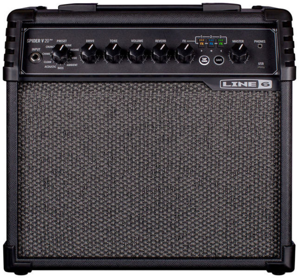 Line 6 Spider V 20 Mkii 20w 1x8 2019 - Ampli Guitare Électrique Combo - Main picture