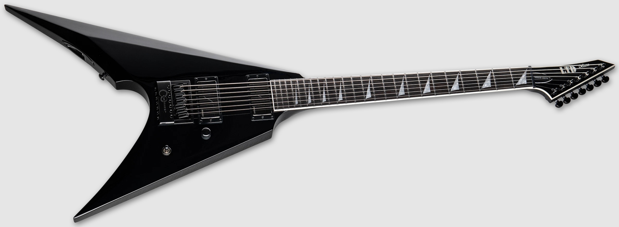 Ltd Arrow 1007 Baritone Evertune 7c 2h Fishman Fluence Ht Eb - Black - Guitare Électrique Baryton - Variation 1