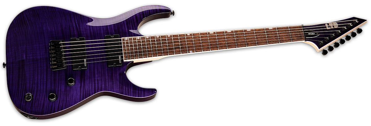 Ltd Brian Head Welch Sh-207 Signature Hh Ht Jat - See Thru Purple - Guitare Électrique 7 Cordes - Variation 1